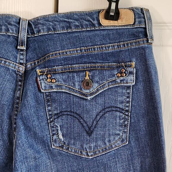 Levi's 515 Women's Med Wash Boot Cut Jeans Size 12 Zip Button Closure Western - Picture 3 of 11